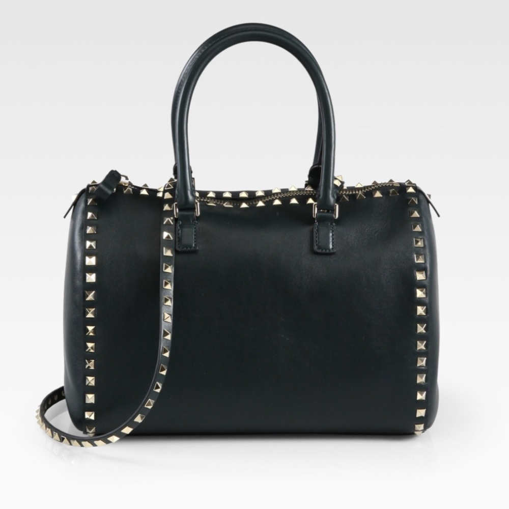 Valentino Garavani Satchel “Speedy” Rockstud Top-Handle Bag